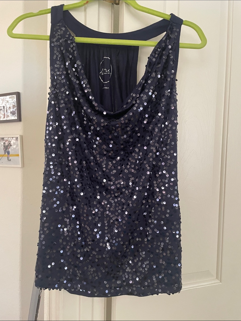 INC International Concepts Size Large Sequin front sleeveless top. See pictures